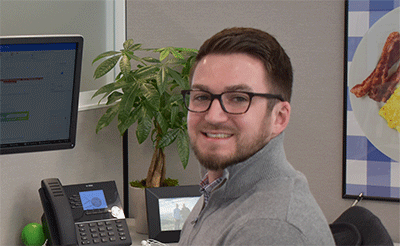 Mike from Commercial Lending Sitting at His Desk